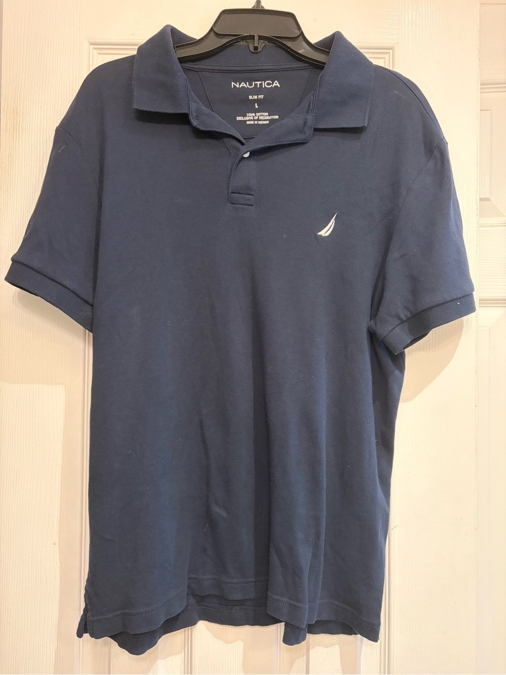 Nautica Men’s Navy Polo with White Sail Logo